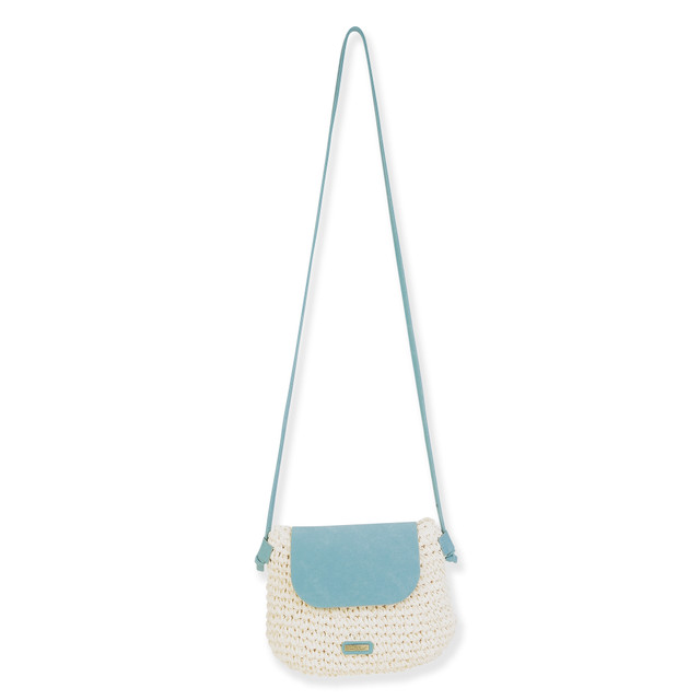 sun n sand Mint Paper Straw Crossbody | CE6726 B
