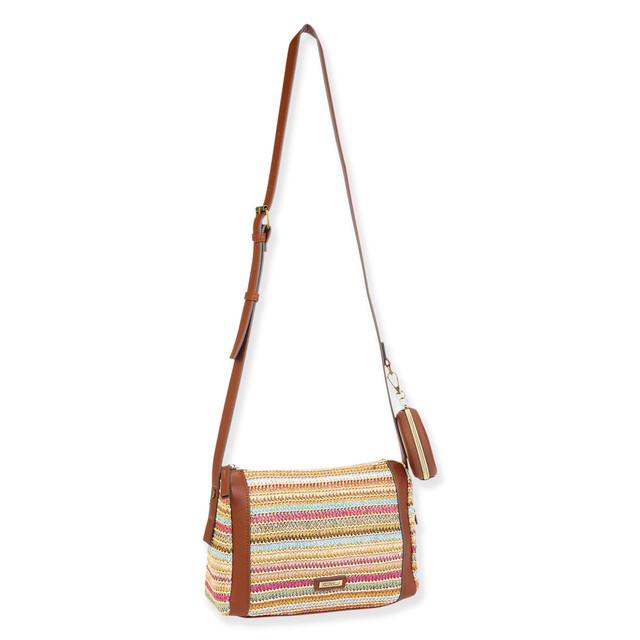 Sun N Sand Multi Poly Straw Crossbody | CE6630 B