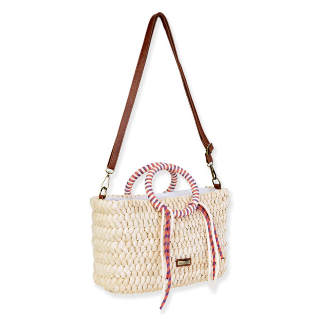 Sun N Sand Natural Corn Husk Crossbody | CE6687 A