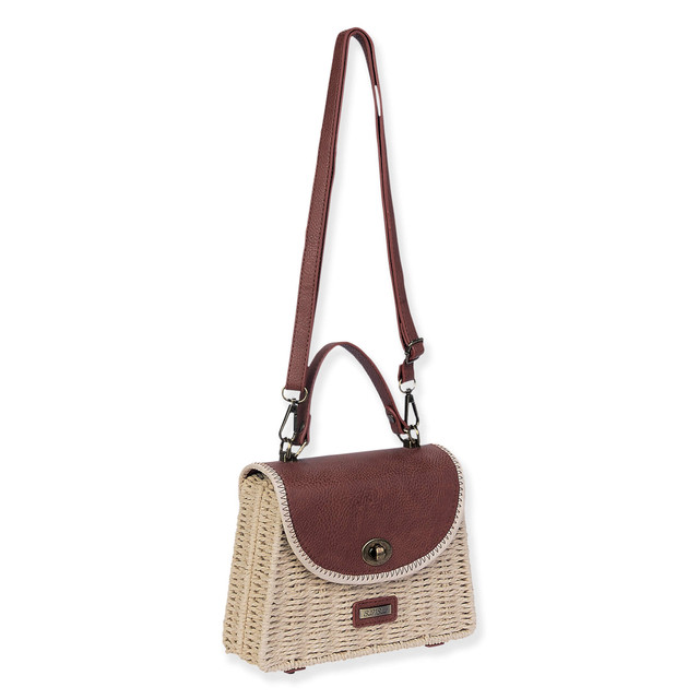 Sun N Sand Natural Paper Straw Crossbody | CE6644 A