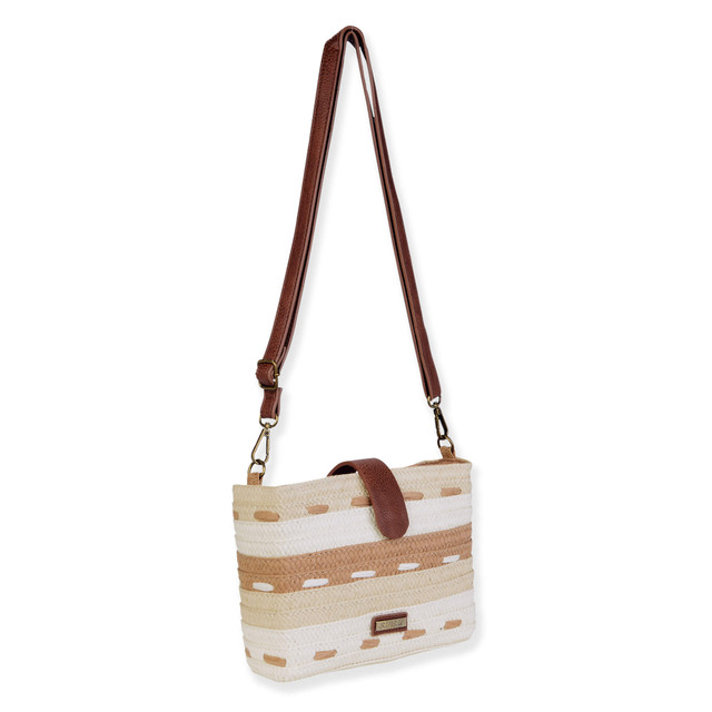 Sun N Sand Natural Paper Straw Crossbody | CE6684 A