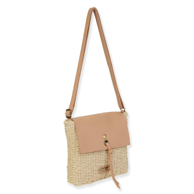 Sun N Sand Natural Paper Straw Crossbody | CE6712 B