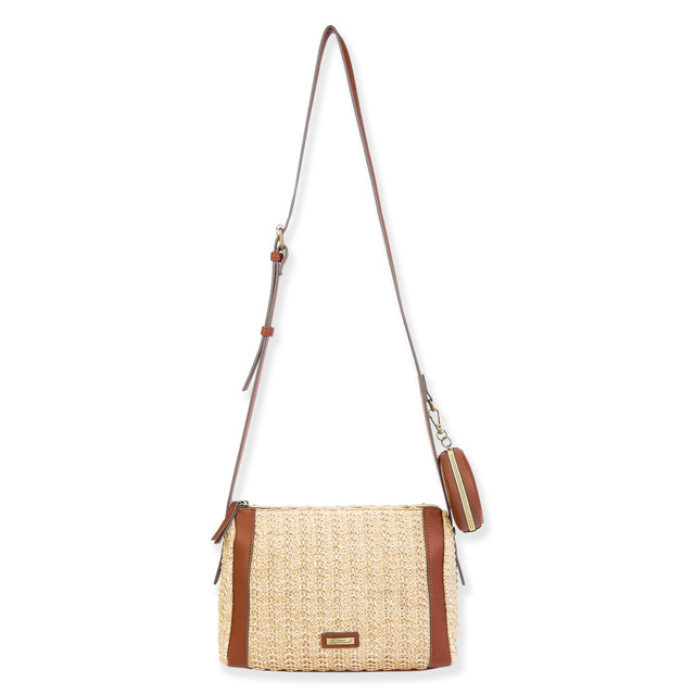 sun n sand Natural Poly Straw Crossbody | CE6630 A