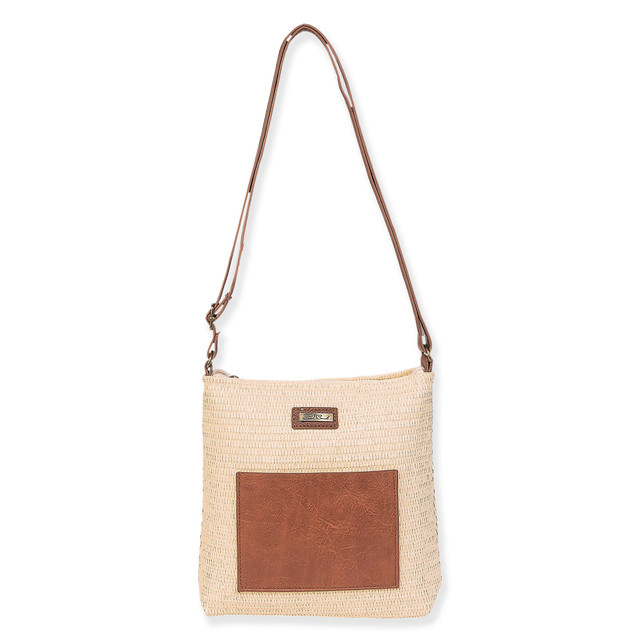 sun n sand Natural Poly Straw Crossbody | CE6633 A