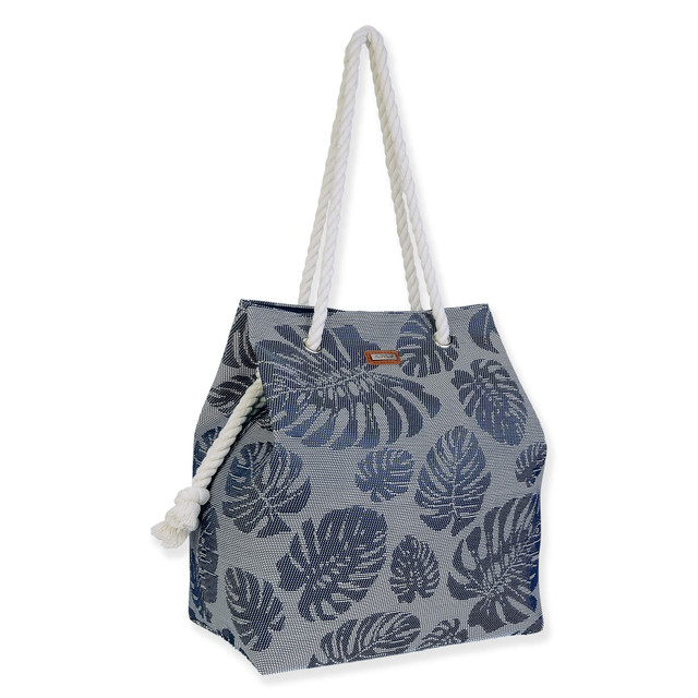 Sun N Sand Navy PP Straw Gap Tote | CE6737 B