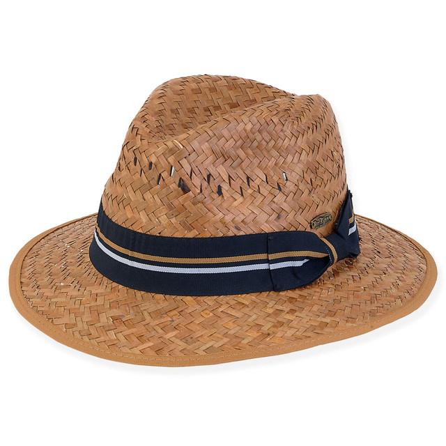 sun n sand Nelson | Men's Straw Fedora Hat | HTT1163
