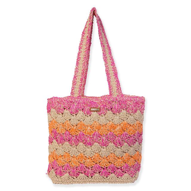 sun n sand Pink Paper Straw Handbag | CE6653 A