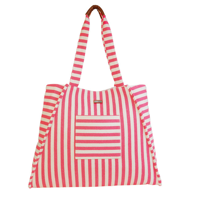 sun n sand Pink Poly-Cotton Shoulder Tote | CE6659 A