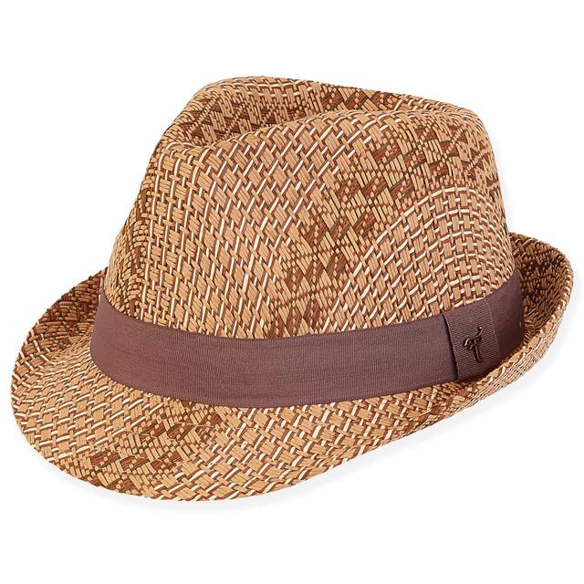 sun n sand Pitcairn | Men's Paper Fedora Hat | HTT1146