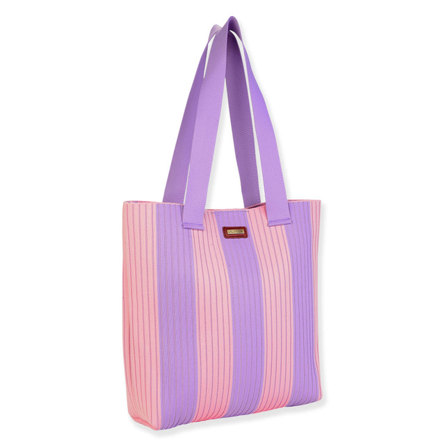 Sun N Sand Purple Polyester Shoulder Tote | CE6664 B