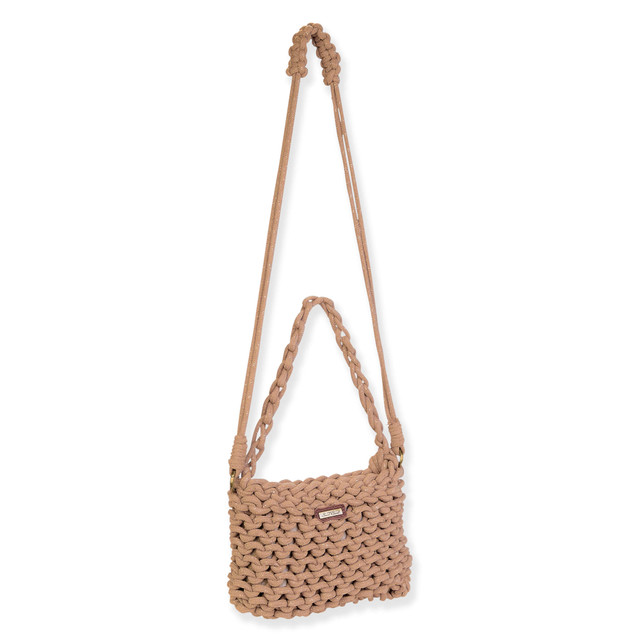 Sun N Sand Tan Cotton Rope Crossbody | CE6715 B