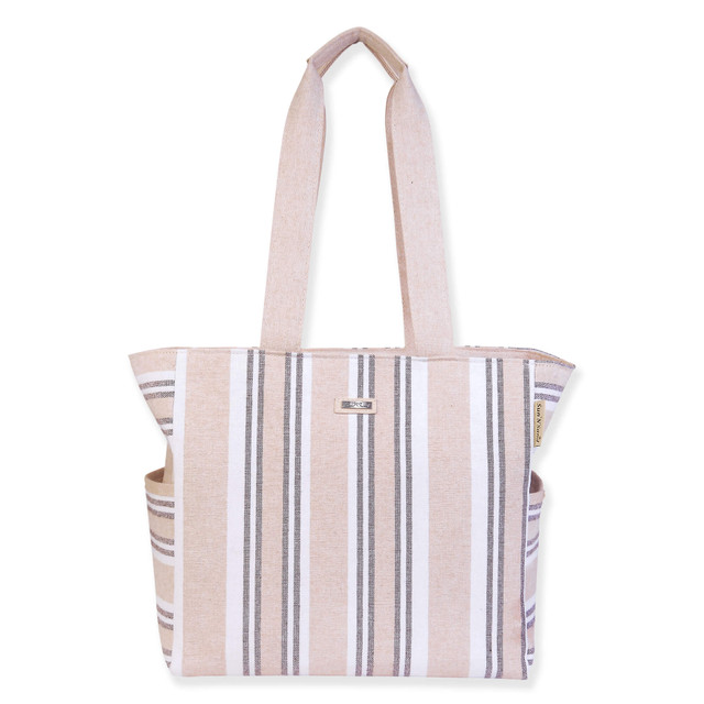 sun n sand Tan Linen Shoulder Tote | CE6602 A