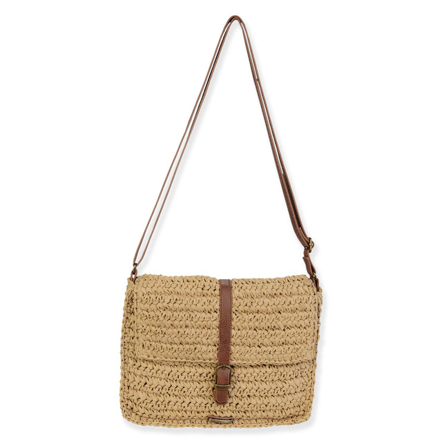 sun n sand Tan Paper Straw Crossbody | CE6652 B