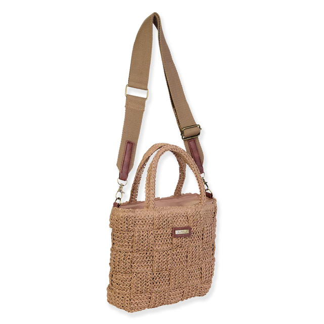 Sun N Sand Tan Paper Straw Crossbody | CE6709 B