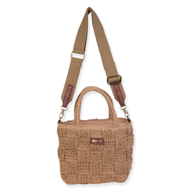 sun n sand Tan Paper Straw Crossbody | CE6709 B