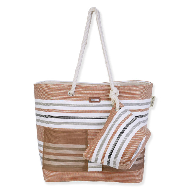 sun n sand Tan Paper Straw Shoulder Tote | CE6663 A