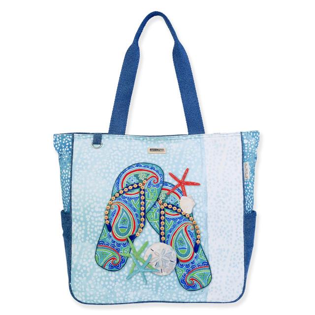 sun n sand Tropical Flip Flop Shoulder Tote | SD4790