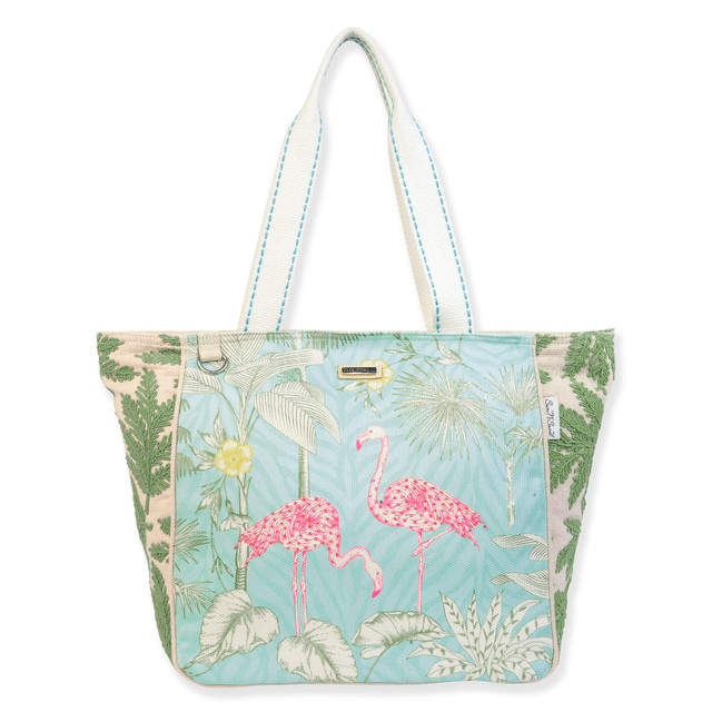 sun n sand Turquoise Flamingo Shoulder Tote | JB150