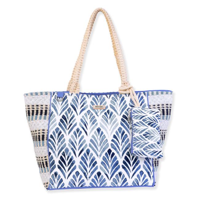 sun n sand Watercolor Indigo Shoulder Tote | SNS6770