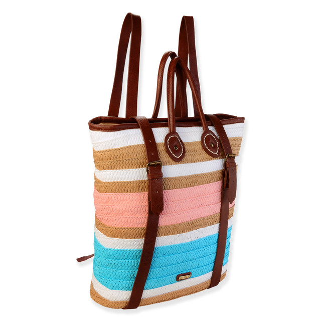 Sun N Sand White Paper Straw Backpack | CE6642 A