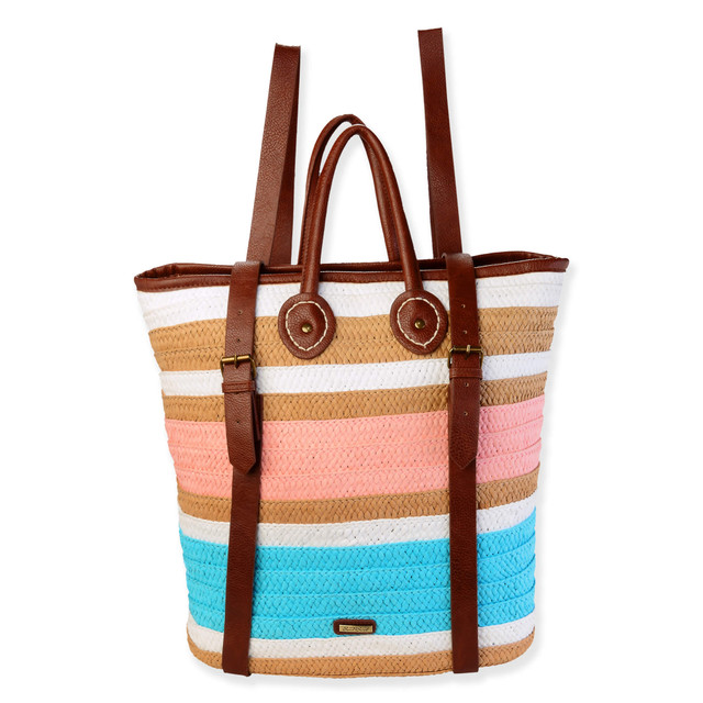 sun n sand White Paper Straw Backpack | CE6642 A