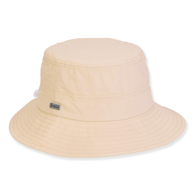 sun n sand Women's Beige Nylon Bucket Brim 2.5