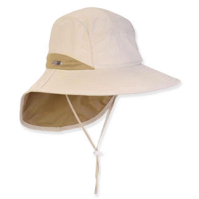 sun n sand Women's Beige Nylon Floppy Brim 4
