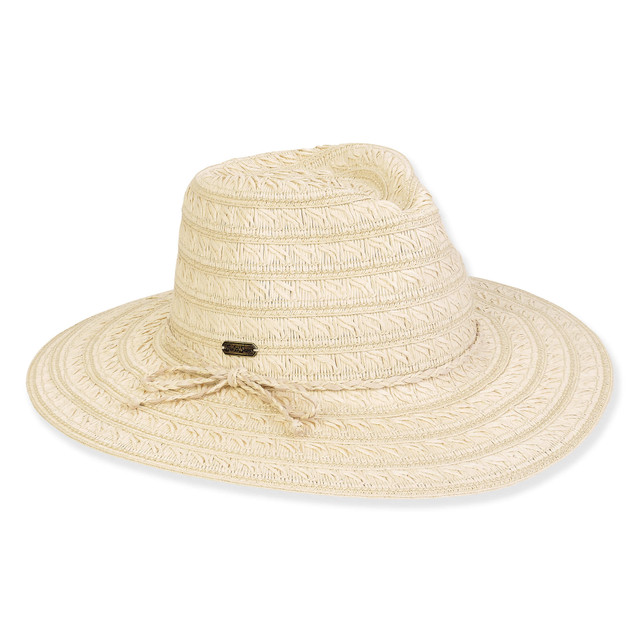 sun n sand Women's Beige Paper Straw Safari Brim 3