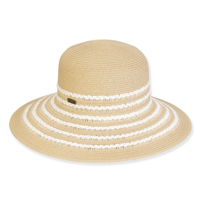 sun n sand Women's Beige Paperbraid Bucket Brim 4