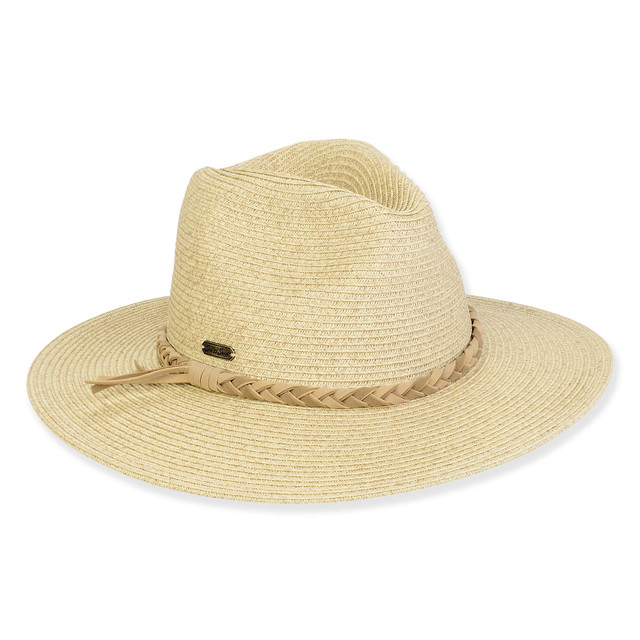 sun n sand Women's Beige Paperbraid Safari Brim 3