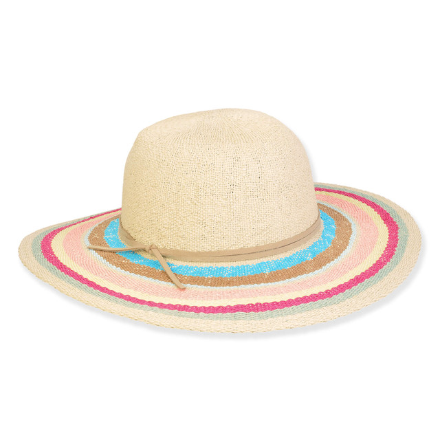 sun n sand Women's Beige Toyo Floppy Brim 4