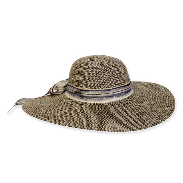 sun n sand Women's Black Paperbraid Floppy 5