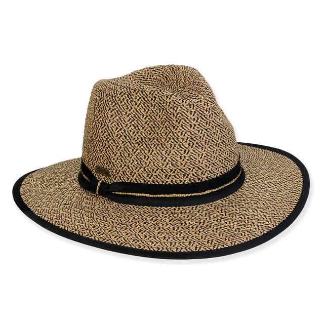 sun n sand Women's Black Paperbraid Safari Brim 3