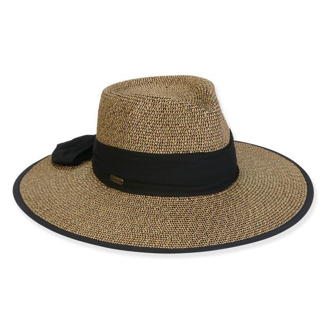 sun n sand Women's Black Paperbraid Safari Brim 4