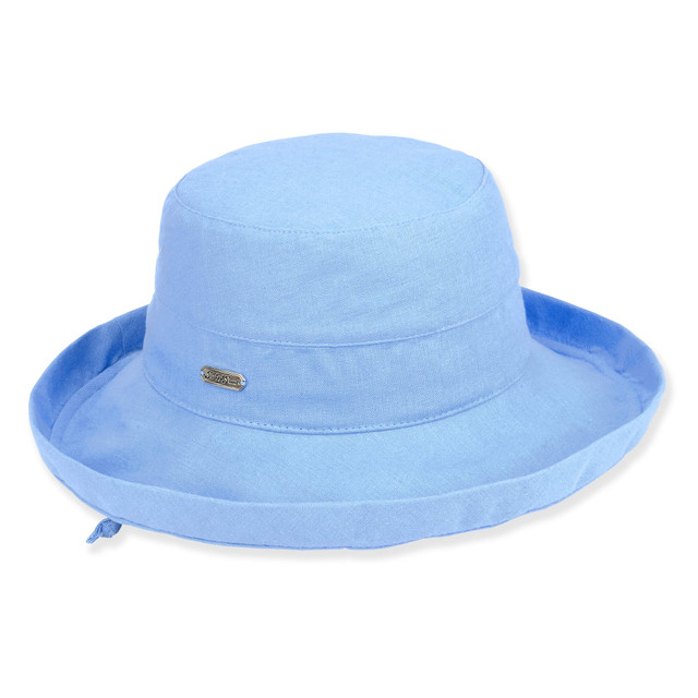 sun n sand Women's Blue Linen Up Brim Brim 2.5