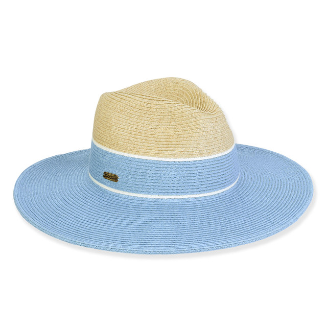 sun n sand Women's Blue Paperbraid Safari Brim 3.5