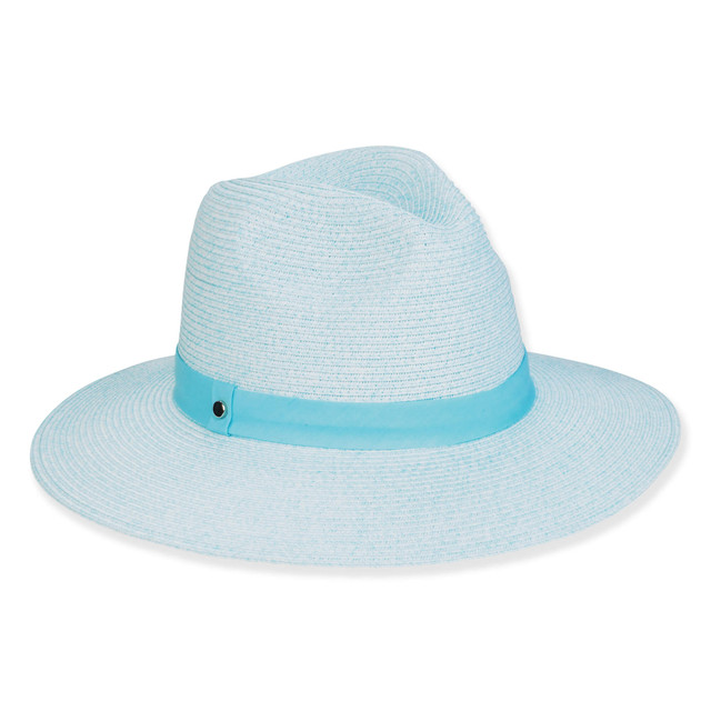sun n sand Women's Blue Paperbraid Safari Brim 3.5