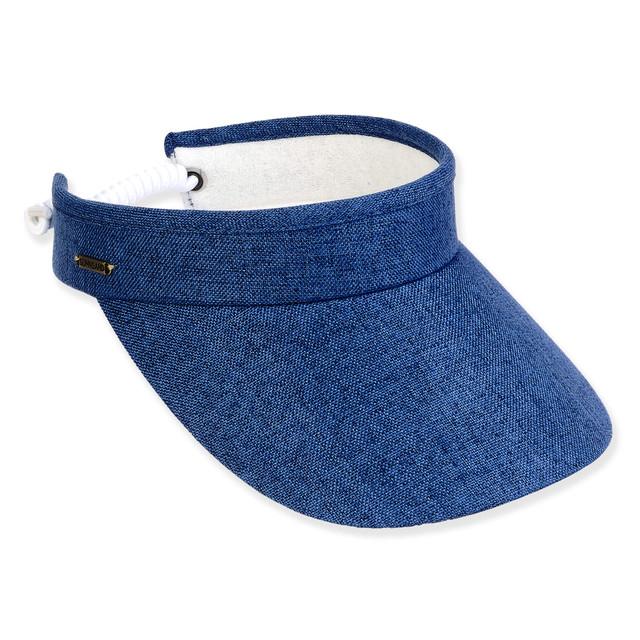 sun n sand Women's Blue Polyester Visor Brim 3.5