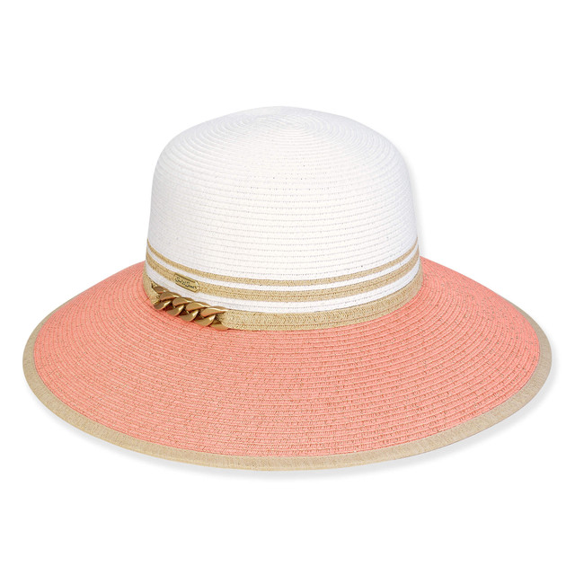 sun n sand Women's Coral Paperbraid Bucket Brim 4