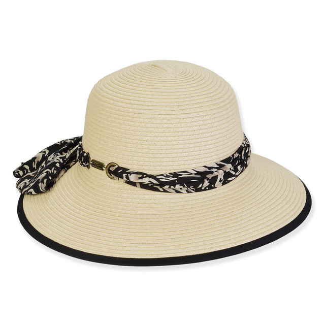 sun n sand Women's Ecru Paperbraid Bucket Brim 3.5