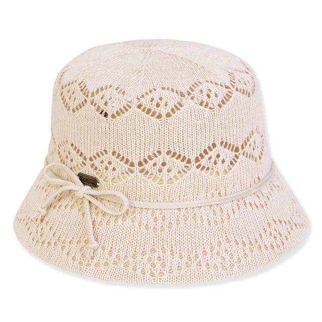 sun n sand Women's Ecru Polyester Bucket Brim 2