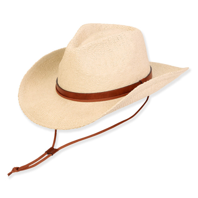 sun n sand Women's Ecru Toyo Western Brim 3.5