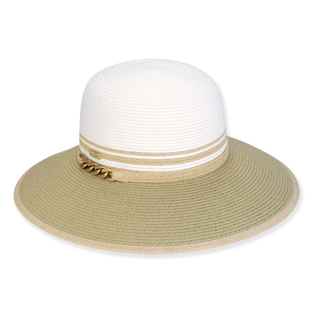 sun n sand Women's Green Paperbraid Bucket Brim 4