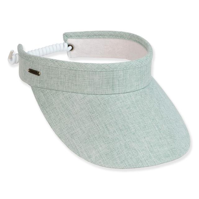 sun n sand Women's Green Polyester Visor Brim 3.5