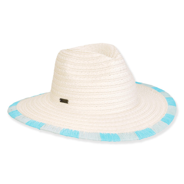 sun n sand Women's Ivory Paper Straw Safari Brim 3