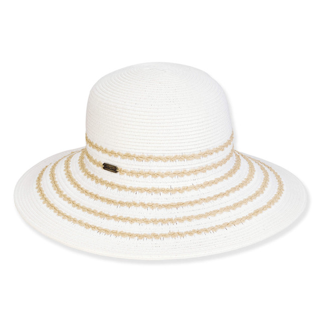 sun n sand Women's Ivory Paperbraid Bucket Brim 4