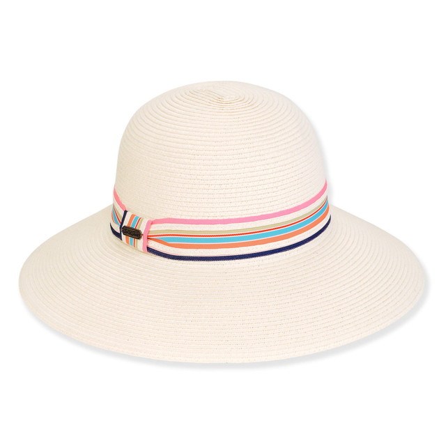 sun n sand Women's Ivory Paperbraid Bucket Brim 4