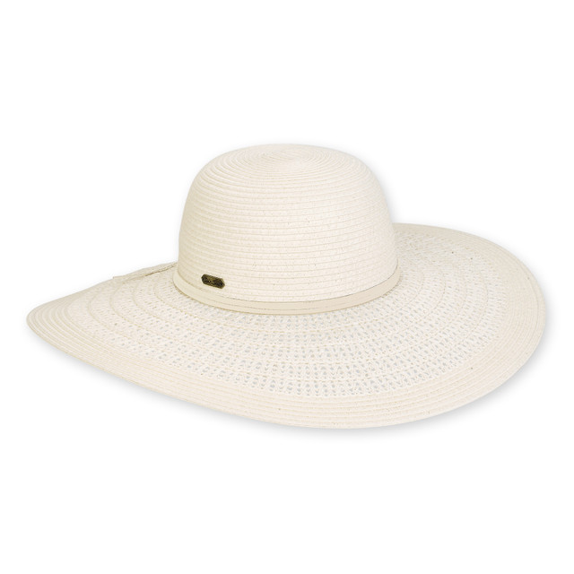 sun n sand Women's Ivory Paperbraid Floppy Brim 5