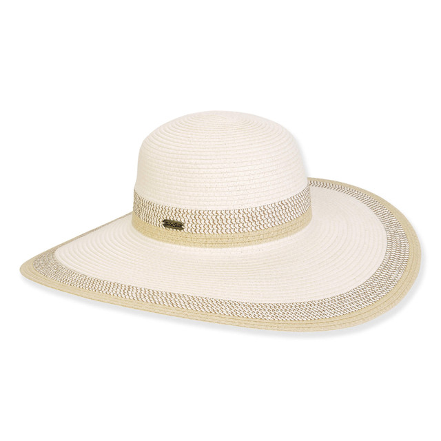 sun n sand Women's Ivory Paperbraid Floppy Brim 5
