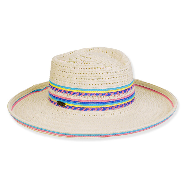sun n sand Women's Ivory Paperbraid Gambler Brim 4